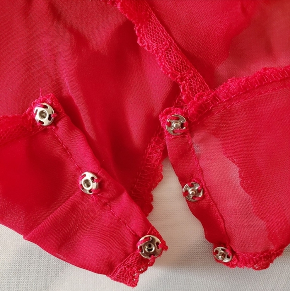 Victoria secret "Vintage" Red One Piece Lingerie -L - Picture 3 of 4